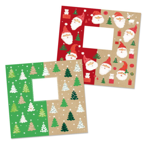 Röda tomar, gröna granar